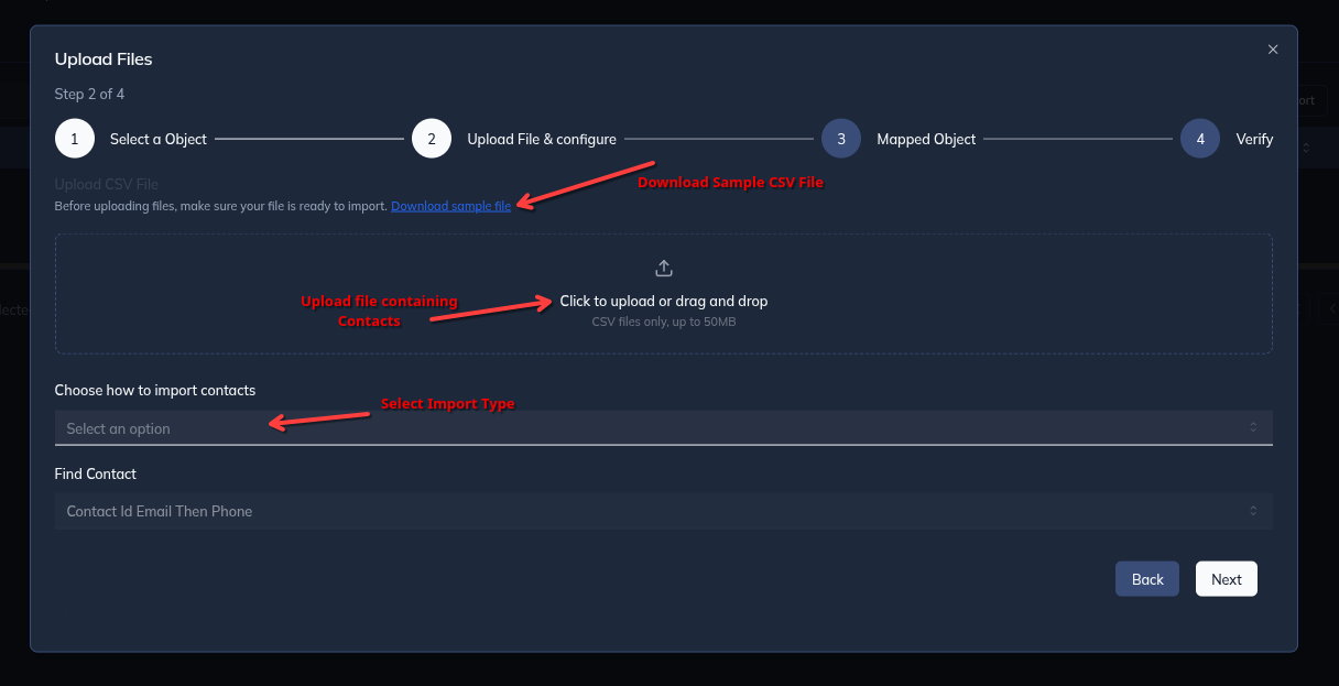 Contact Import Stage 2