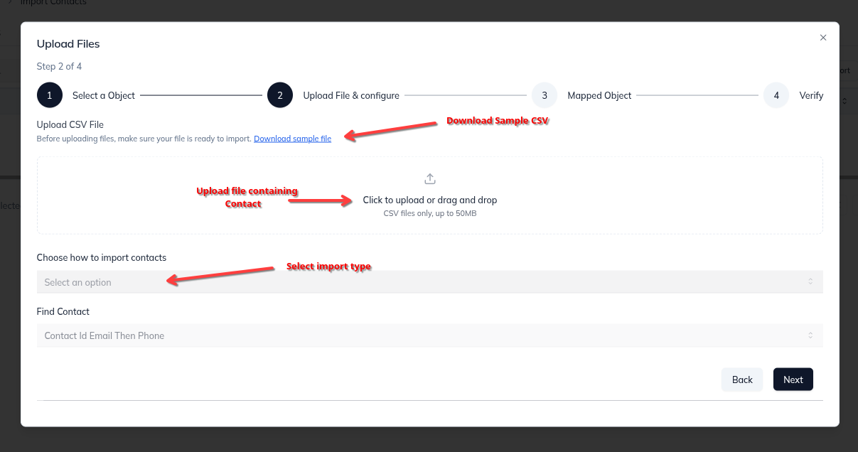 Contact Import Stage 2