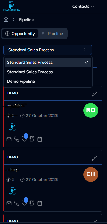 Filter and search opportunities