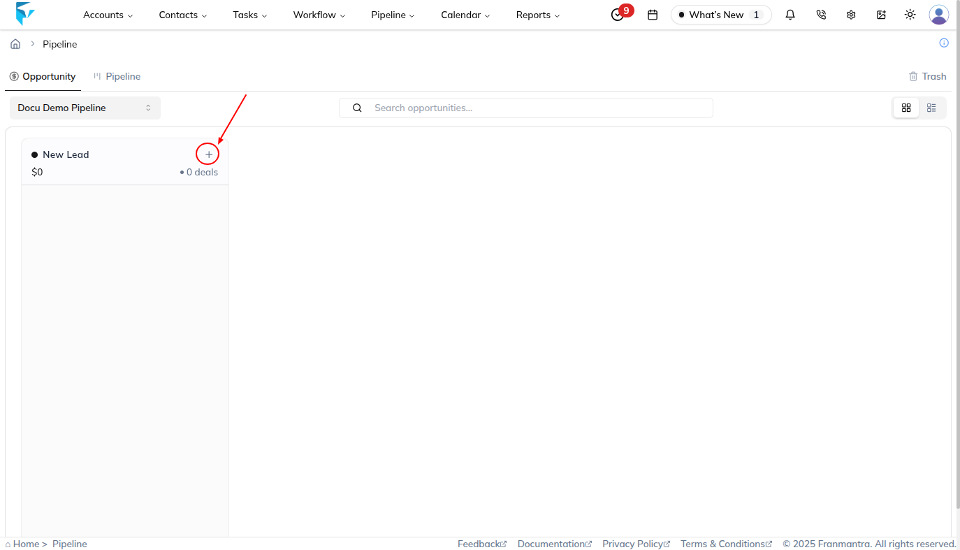 Select existing contact