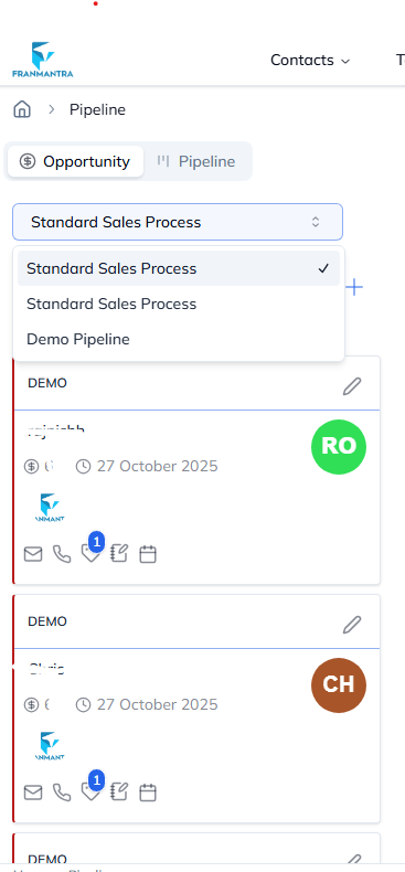Filter and search opportunities